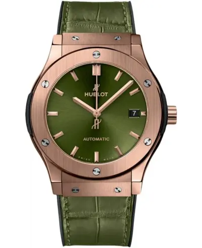 Hublot Classic Fusion Automatic 511.OX.8980.LR Rose Gold Green Dial Men's Watch (green, arb10782)