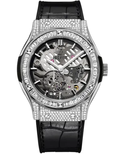 Hublot Classic Fusion Ultra Thin Diamond Skeleton Dial Men's Watch 515NX0170LR0904 515.NX.0170.LR.0904 (arb17394)