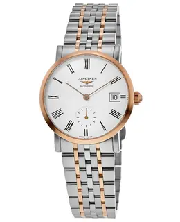 Longines Elegant Collection Automatic White Dial Steel and Rose Gold Women's Watch L43125117