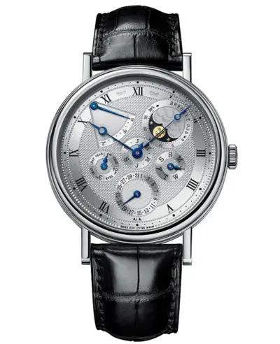Breguet Classique Perpetual Calendar Men's Watch 5327BB/1E/9V6 - Brand New Authentic, Silver Dial with Guilloche Engraving (arb10871)