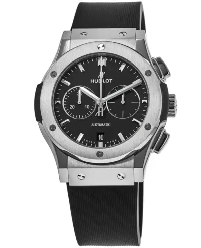 541.NX.1171.RX Hublot Classic Fusion Chronograph Titanium Black Dial Rubber Strap Men's Watch (black, arb10882)