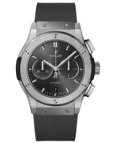 Hublot Classic Fusion Chronograph Racing Automatic Grey Dial Titanium Rubber Strap Men's Watch Model 541.NX.7070.RX (arb10885)