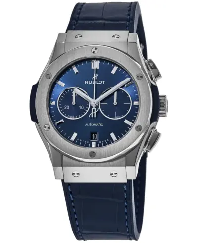 Authentic Hublot Classic Fusion Chronograph 541.NX.7170.LR Blue Dial Men's Watch (blue, arb10886)