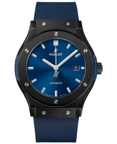 Hublot Classic Fusion Automatic Ceramic Blue Dial Rubber Strap Men's Watch Model: 542.CM.7170.RX (blue, arb10893)