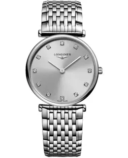 Longines La Grande Classique Quartz Grey Diamond Dial Steel Women's Watch l4.512.4.70.c
