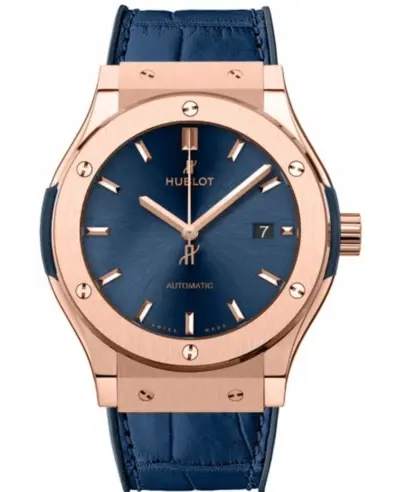 Authentic Hublot Classic Fusion Auto 542.ox.7180.lr Men's Watch (blue, arb10915)