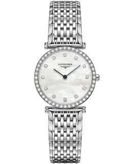 Longines La Grande Classique Quartz Mother of Pearl Dial Diamond Stainless Steel Women's Watch l4.523.0.87.c