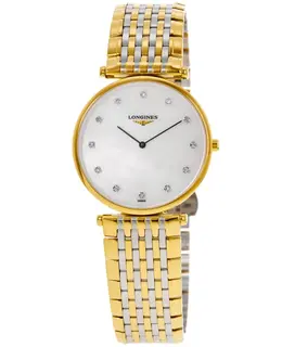 Longines La Grande Classique Quartz Diamond Dial Two-Tone Steel Women's Watch L4.709.2.88.7 l4.709.2.88.d