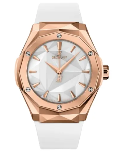 Hublot Classic Fusion Automatic Orlinski (550.os.2200.rw.orl20) 18K King Gold White Dial Rubber Strap Men's Watch (white, arb10934)