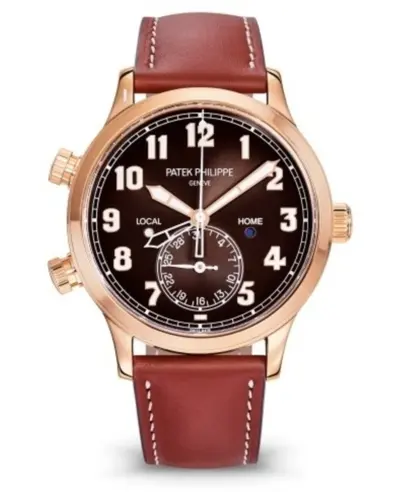 Patek Philippe Calatrava Pilot Travel Time 5524r-001 (brown, arb10941)