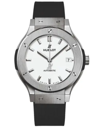 Hublot Classic Fusion Automatic 38mm Silver Dial Titanium Rubber Strap Unisex Watch - Model: 565.NX.2611.RX (arb10969)