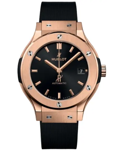 565.OX.1480.RX Hublot Classic Fusion Automatic Watch - 38mm King Rose Gold, Black Dial (black, arb10976)