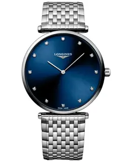 Longines La Grande Classique Quartz Blue Diamond Dial Steel Unisex Watch l4.866.4.97.c