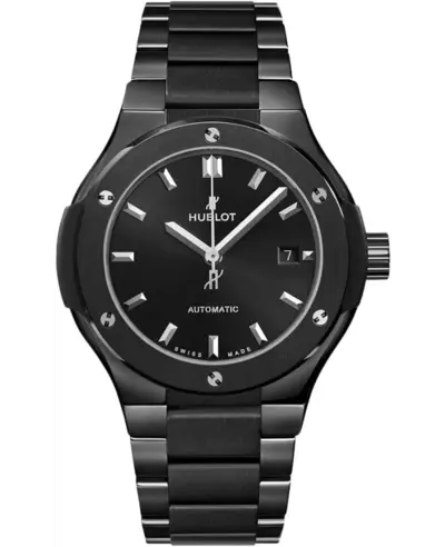 Hublot Classic Fusion Automatic 33mm Black Dial Ceramic Women's Watch Model: 585.CM.1470.CM (black, arb11010)