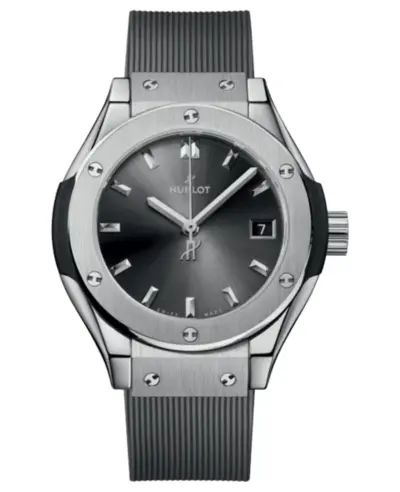 Hublot Classic Fusion Racing Grey Titanium Quartz Rubber Strap Women's Watch Model: 591.NX.7070.RX (arb11017)