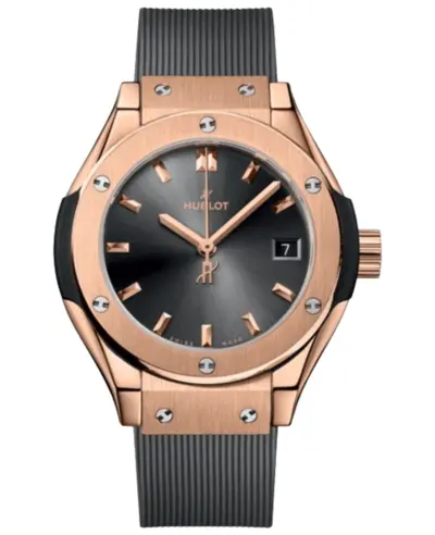 Hublot Classic Fusion Racing Grey King 18K Rose Gold 29mm Quartz Rubber Strap Women's Watch Model 591.OX.7080.RX (arb11026)