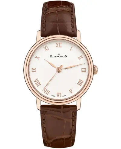 Blancpain Villeret Ultra Slim Automatic Rose Gold Case Women's Watch Model 6104-3642-55A (arb11053)