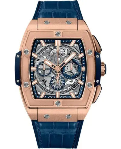 Hublot Spirit of Big Bang Chronograph King Gold Blue Leather Men's Watch Model 641.OX.7180.LR (arb11068)
