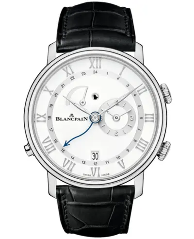 New Authentic Blancpain Vileret Reveil Men's Watch Model 6640-1127-55B (white, arb11090)