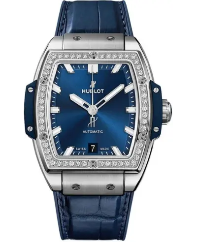 Hublot Spirit of Big Bang Model 665.nx.7170.lr.1204 Blue Dial Diamonds Rubber Strap Women's Watch (blue, arb11094)