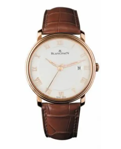 Blancpain Villeret Automatic Mens Watch Model 6651-3642-55B (white, arb11099)