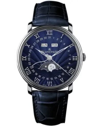Blancpain Villeret Complete Calendar Moonphase Men's Watch Model 6654-1529-55B (blue, arb11106)