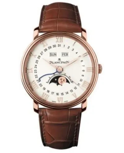 Blancpain Villeret Automatic Men's Watch Model 6654-3642-18kt Rose Gold & Silver 6654-3642-55B (arb11108)