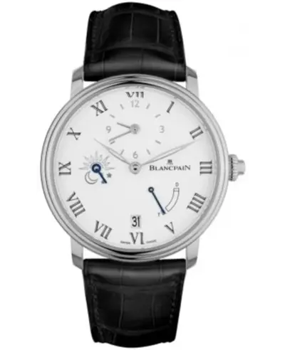 BLANCPAIN Villeret 8 Days Half Timezone Men's Watch Model 6661-1531-55B, Brand New Authentic (white, arb11112)