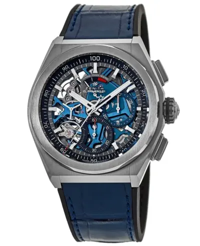 Zenith Defy El Primero 21 Blue Chronograph Skeleton Dial Men's Watch - Model 95.9002.9004/78.R584 (arb11213)