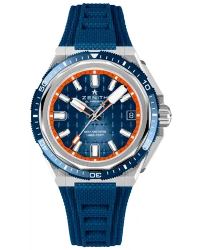 Zenith Defy Extreme Men's Diver Automatic Watch Blue Dial, Titanium Case and Rubber Strap - Model 95.9601.3620/51.I301 (blue, arb11217)