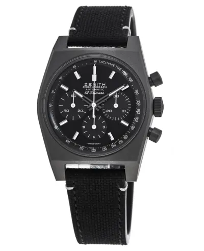 Authentic Zenith Chronomaster Model 97.t384.4061/21.c822 Men's Watch Black Dial Titanium Pull Push Crown Automatic Chronograph (black, arb11221)