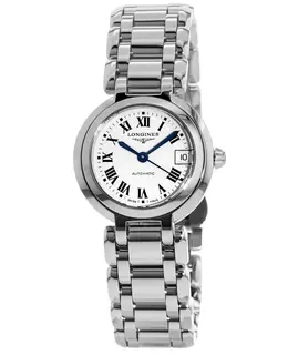 Longines Primaluna Automatic 30mm Silver roman Dial Steel Women's Watch l8.113.4.71.6