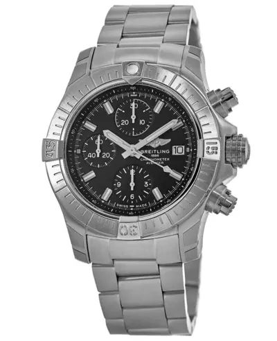 Breitling Avenger Chronograph 43 Black Dial Stainless Steel Men's Watch Model A13385102B1A1 A13385101B1A1 (black, arb11246)