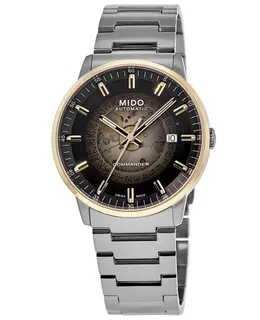 Brand New Authentic Mido Commander Gradient Black Dial Stainless Steel Men's Watch Model m021.407.21.411.00