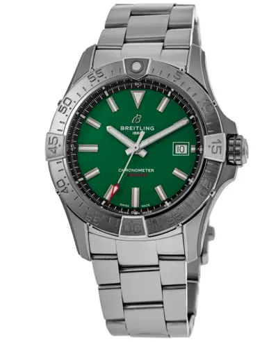 Authentic Breitling Avenger Automatic 42 Green Dial Stainless Steel Men's Sports Watch Model A17328101L1A1 [product] (green, arb11265)