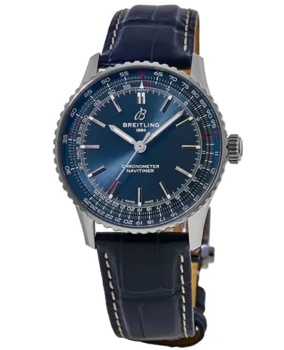 Authentic Breitling Navitimer Automatic 41 Blue Dial Alligator Men's Watch, Model A17329161C1P1 (blue, arb11268)