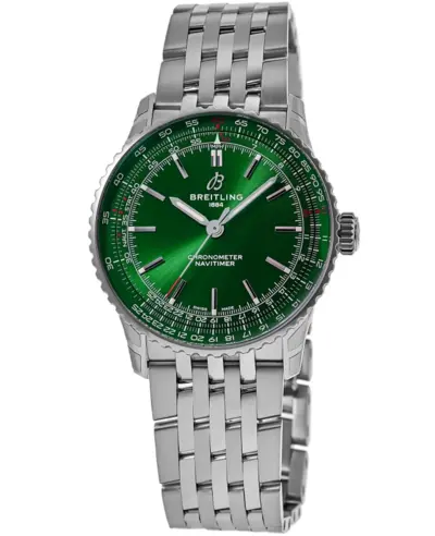Authentic Breitling Navitimer A17329371L1A1 - Green Dial Steel Men's Sports Watch (green, arb11271)