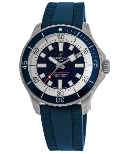 Breitling Superocean Automatic A17375E71C1S1 - Men's Watch with Blue Dial, Rubber Strap (blue, arb11283)