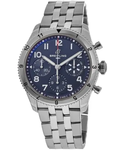 Authentic Breitling Classic Avi Chronograph 42 Tribute to Vought F4U Corsair Blue Dial Steel Men's Watch Model A233801A1C1A1 (blue, arb11320)