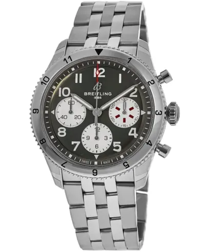 Breitling Classic Avi Chronograph 42 Curtiss Warhawk Green Dial Steel Men's Watch Model A233802A1L1A1 (green, arb11322)