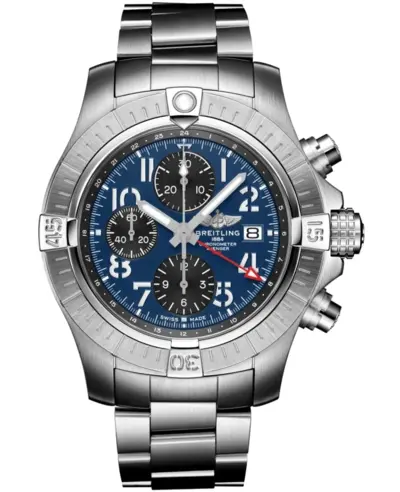 Breitling Avenger Chronograph GMT 45 Blue Dial Steel Men's Watch A24315101C1A1 (blue, arb11329)