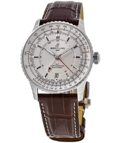 Breitling Navitimer Automatic 41 GMT Beige Dial Brown Leather Strap Men's Watch A32310211G1P1 (beige, arb11334)
