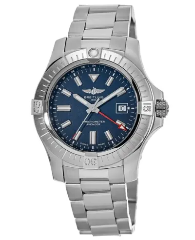 Breitling Avenger Automatic GMT 45 Blue Dial Stainless Steel Men's Watch A32395101C1A1 (blue, arb11342)