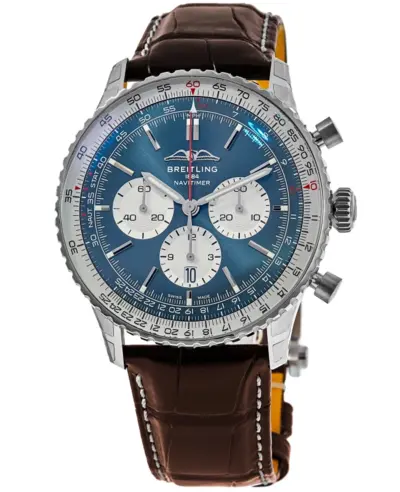 Authentic Breitling Navitimer B01 Chronograph AB0137211C1P1 Blue Dial Men's Automatic Watch (blue, arb11399)