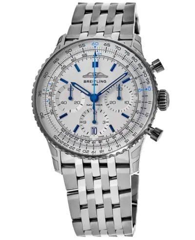 Authentic Breitling Navitimer B01 Chronograph 41 AB0139A71G1A1 - White Dial, Steel Case (white, arb11422)