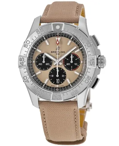 Breitling Avenger B01 Chronograph 44 Sand Dial Leather Strap Men's Watch AB0147101A1X AB0147101A1X1 (brown, arb11446)