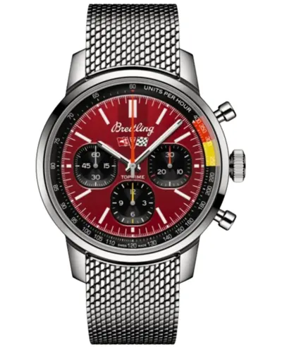 AB01761A1K1A1 Brand New Authentic Breitling Top Time Chevrolet Corvette Automatic Chronograph Burgundy Dial Steel Men's Watch (arb11460)