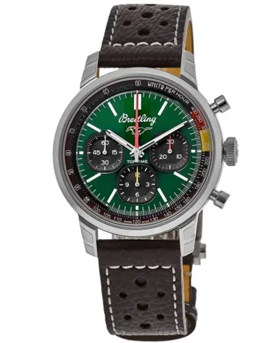 Authentic Breitling Top Time Ford Mustang Chronograph Men's Watch AB01762A1L1X1 (green, arb11463)