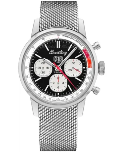 Deus Chronograph Black Dial Steel Men's Watch [ab01765a1b1a1] Breitling (black, arb11468)