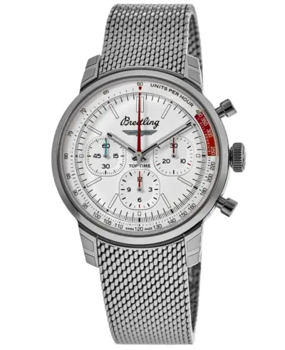 AB01766A1A1A1 Breitling Top Time B01 Ford Thunderbird Chronograph White Dial Steel Watch (white, arb11470)